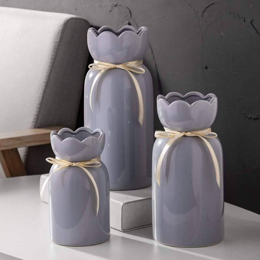 Pink Color  Designer Ceramic Vase - Image 2