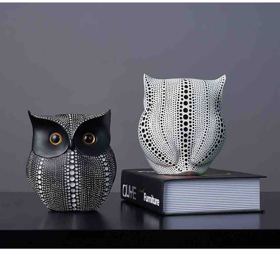 Minimalist Resin Owl Statue For Décor - Image 5