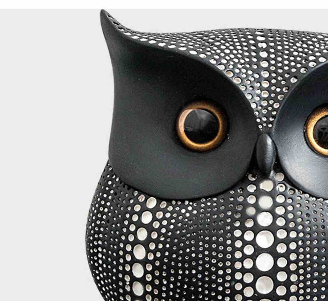 Minimalist Resin Owl Statue For Décor - Image 2