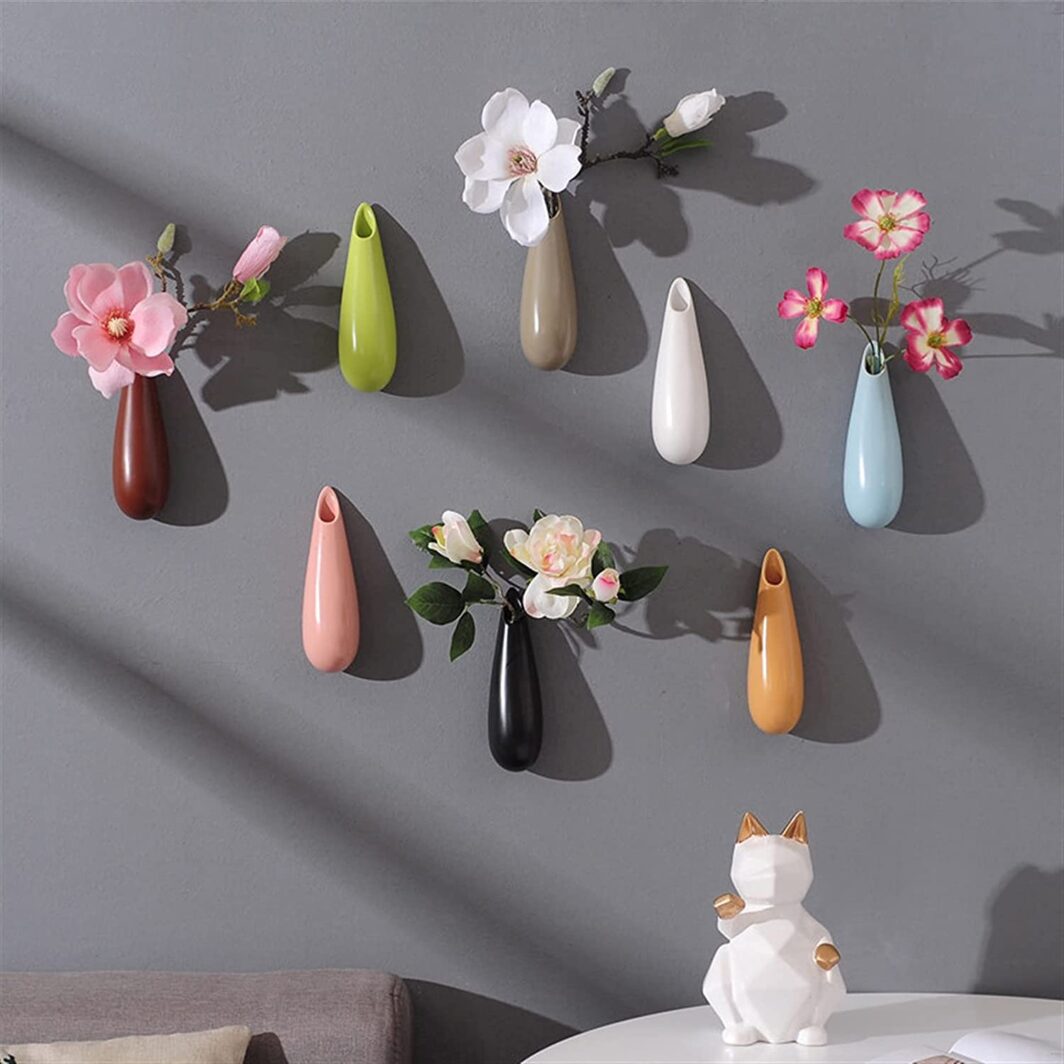 Teardrop Shaped Small Ceramic Hanging Pots